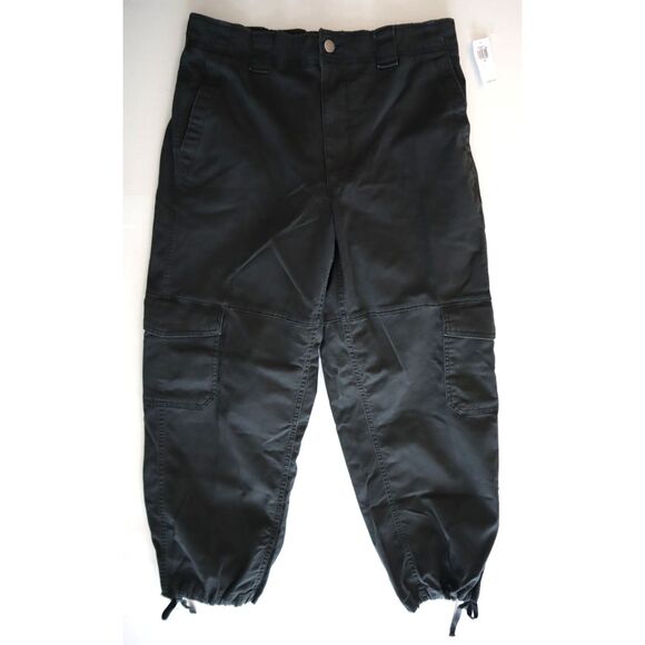 Old Navy 655166-021 Women's Sz M Black High-Waisted Balloon Cargo Pants - Picture 1 of 13